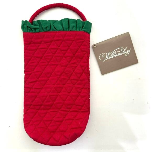 Colonial Williamsburg Foundation Quilted Christmas Holiday Gift Bag Angel Tree - Picture 6 of 6